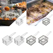 Deep Fryer Basket Heavy Duty Wire Chip Strainer for Home Chicken Wing Cafe