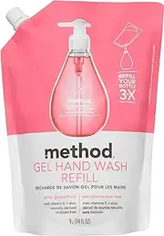 [method] Gel Hand Wash Refill, Pink Grapefruit Fragrance Hand Soap, 1 L