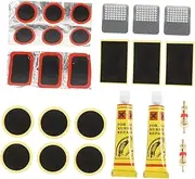 WOONEKY Bicycle Tire Repair Kit 1 Set -in-1 Tool Box Patches Glue for Mountain Road City Bikes