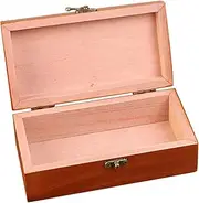 BATHVEVE Vintage Wooden Jewelry Box Retro Storage Case for Keepsakes Earring Organizer with Clamshell Design for and Home Decor and Lightweight