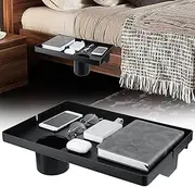 LOPYXBR Black Bedside Shelf for Bed Bunk Bed Shelf for Top Bunk Bed Side Table Floating Bunk Bed Tray Plastic Loft Bed Shelf Attachment for Top Bunk Bed Night Stand for Dorm Room Decor Dorm Essentials
