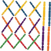 KONTONTY Set of 200 Serrated Wooden Sticks Cake Pop Decorations Ice Cream Craft Supplies