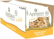 Applaws Natural Wet Cat Food Chicken Breast with Duck in Broth Pot 60G, 10 Pa...