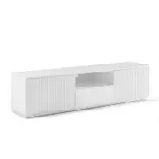 TV Cabinet Storage Drawer MDF Glossy Entertainment Unit in White colour