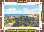 METAL SIGN - Massachusetts Postcard - First Cliff From Coast Guard Station, Sci
