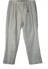 Dockers Recode Refined Linen Pleated Cuffed Pants Sz 34x30 Relaxed Fit Off White