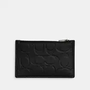 Zip Card Case In Signature Leather