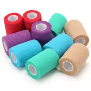 10 Rolls Stretch Bandage Wrap 3 Inch x 5 Yards Cohesive Vet Tape 5 Colors Lot
