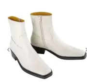 BNWT White Leather Tony Bianco Western Boots