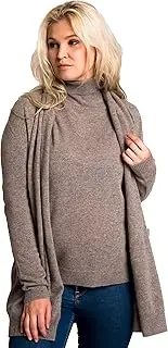 [cashmere 4 U] 100% Cashmere Open Front Cardigan Coat for Women
