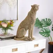 CosmoLiving by Cosmopolitan Gold Polystone Encrusted Beading Leopard Sculpture