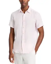 The Men's Store at Bloomingdale's Short Sleeve Linen Shirt in Orchid Ice - Exclusive