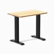 Desky Fixed Height Mini Bamboo Desk 800x500mm Matte Black Frame