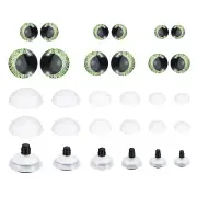 14-30mm Flash Safety Eyes, 56 Pcs Colorful Crocheting Safety Eyes, Grass Green