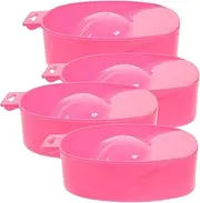 Healvian Nail Removal Bowl Soaking Bowl Set Manicure Tools Pink Space-saving Portable for Diy Nail Care