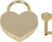 Heart Lock Vintage Padlock Craft Supplies Key Lock Household Metal 45x59mm Silver Ancient Gold Imitation Gold Rose Gold (Imitation of Gold)