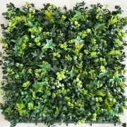 Hedge Artificial Green Plants Fence Pool Deck Wall Interlocking Tiles 50x50 cms