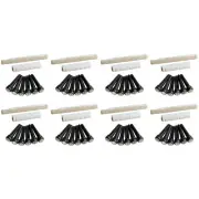 8X 6 String Acoustic Guitar Bone Bridge and and 48pcs Ebony Guitar Bridge7238