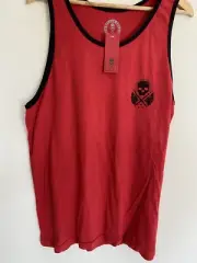 SULLEN ART COLLECTIVE PROTECT THE TRADE MENS TANK SIZE LARGE RED