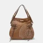 Nicole Lee USA Side Braided Tassel Inlaid Rhinestone Embroidery Hobo Bag