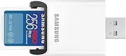 Samsung PRO Plus 256GB SD Card UHS-I U3 Full HD & 4K UHD 180MB/s Read 130MB/s Write Memory Card for Cameras and Drones with USB Card Reader MB-SD256SB/WW