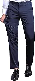 [YND] Men's High Stretch Golf Pants, Slim-Fit Flat Front Outdoor Ice Silk Pants of Lightweight