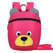 Small schoolbag children boys and girls cute cartoon casual small backpack tide backpack (rose red)