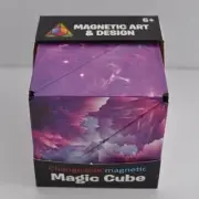 Magnetic Cube - Changeable Magnetic magic cube - Purple Cube - Brain Teaser