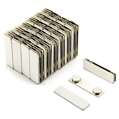 Strong Magnetic Name Badge ID Holder w/ Metal Fastener (1000 Pack) (Silver)