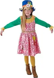 Girls Scarecrow Book Day Week Halloween Fancy Dress Costume Outfit 5-10 Years (5-6 Years)
