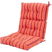 Giantex High Back Chair Cushion Patio Seat Pads w/Rope Belts Thickened Polyester Cushion