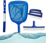 Pool Cleaner Kit - Pool Tools for Cleaning, Pool Cleaning Pool with Adjustable Pole, Pool Brush, Skimmer Net for Swimming Pools, Spas