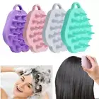 Silicone Hair Scalp Shampoo Brush Comb Massager Shower Dandruff Exfoliate Remove