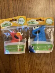 Sesame Street Friends 3” Elmo and Cookie Monster Figures Cake Topper NEW