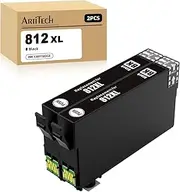 [ARTITECH] 812XL Ink Cartridges Compatible for Epson 812 Ink cartridges Replacement for Epson WF-3820 WF-3825 WF-4830 WF-4835 WF-7830 WF-7840 WF-7845 Printer (5) (2BK)