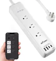 Smart Power Strip WiFi Outlets with 4 USB 3 Charging Port Multi Plug Extender