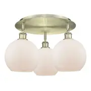 Innovations Lighting 516-3C-11-20 Athens Flush Athens 3 Light - White
