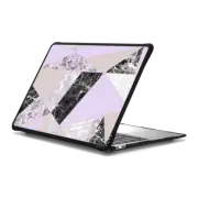 MacBook Air 13-inch (M1 / Intel) Impact Case Geometrical black white lavender abstract marble
