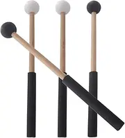 Kisangel 2Pairs Xylophone Mallets with Handle Durable Drumsticks for Marimba Tongue Drum Percussion Instrument for Beginners and Professionals