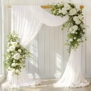 Ivory Wedding Arch Draping Fabric 2 Panels 30'' x 18FT Sheer Chiffon Arch Dra...
