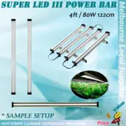 2pcs of 4FT Hydroponic LED Power Bar 80W Grow Light 6500K Farm Plant Growth