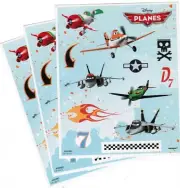 3 Sheets Disney PLANES Stickers! DUSTY Ripslinger El Chupacabra Bravo Echo