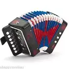 Great Gift Accordion Black 7 Button 2 Bass Kid Music Instrument *Special*