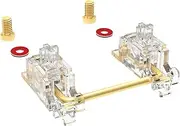 DUROCK V2 PCB Mount Screw in Stabilizer, Keyboard Stabilizer with Gold-Plated Hardware, Mechanical Keyboard Stabilizers with 2u 6.25u 7u Wires (V2 Clear 60/87 Keyboard Kit)