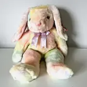 Ty Beanie Buddy HIPPIE Easter Bunny Rainbow Rabbit Stuffed Animal 12.5" Plush