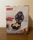 Dash Star Mini Waffle Maker Nonstick New Blue