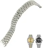 [FULNES] 316L Stainless Steel Watchband 20mm Fit For Rolex Datejust Oyster Perpetual 36mm Watch Dial Strap Silver Golden Solid Wristband