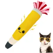 Pencil Kicker Catnip Toy w/ Long Shape & Bite Resistant Plush for Cat Chew To...