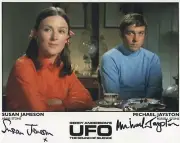 U.F.O TV sci-fi series 8x10 photo signed by Michael Jayston and Susan Jameson