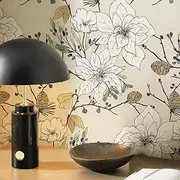 Safiyya Floral Peel and Stick Wallpaper Vintage Flower Wallpaper Boho Removable Wall Paper Decorative Self Adhesive Contact Paper for Walls Vinyl Roll 118'' x16.14''